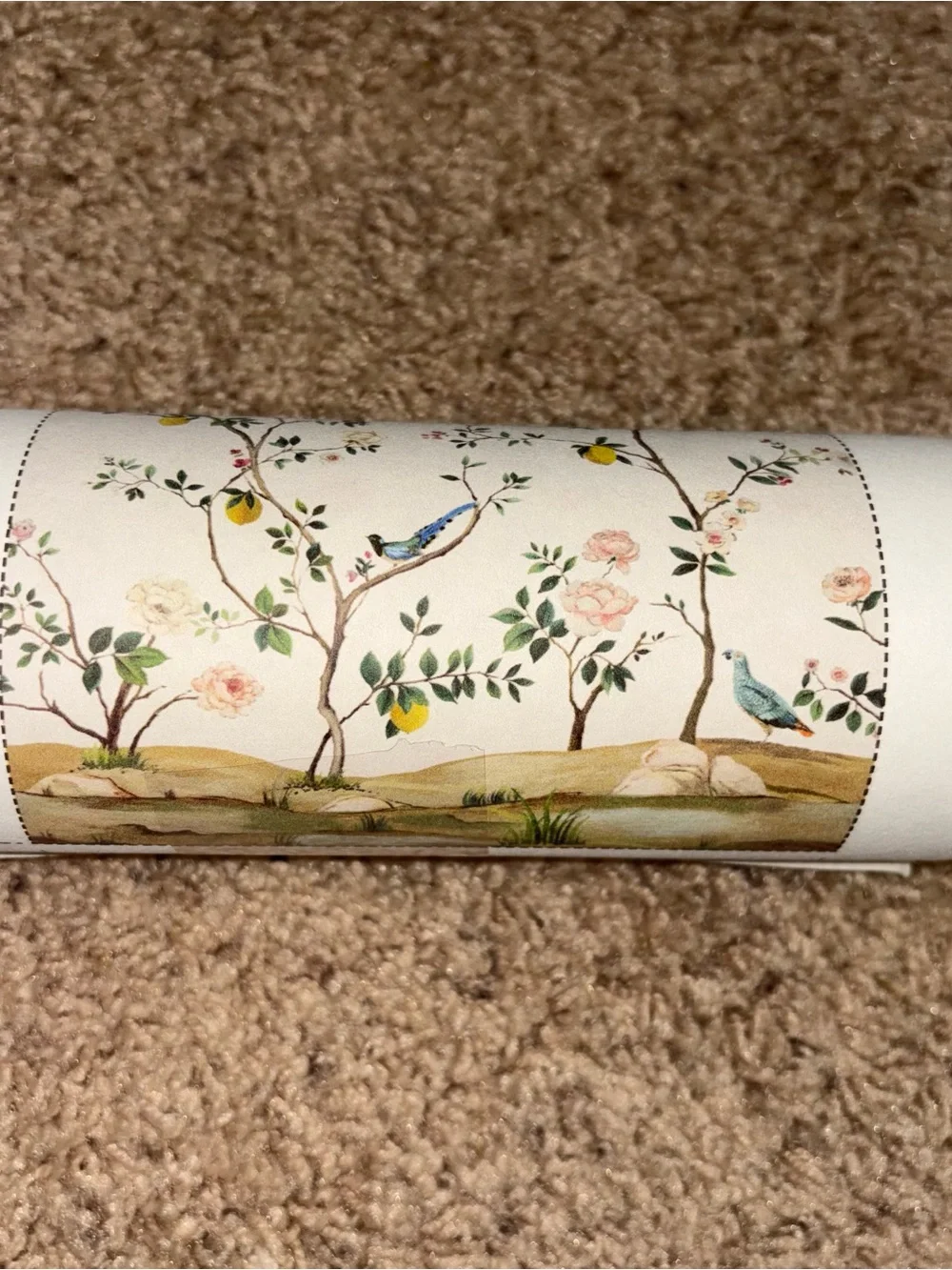 New Anthropologie Art and Mirrors Blossom Chinoiserie Wall Mural Wallpaper